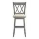 Eleanor Double X Back Wood Swivel Bar Stool by iNSPIRE Q Classic