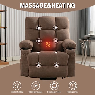 Power Lift Recliner Chair wHeat,Massage,Infinite Position and USB
