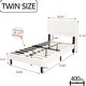 preview thumbnail 53 of 59, alazyhome Upholstered Platform Bed Frame with Button Tufting Headboard
