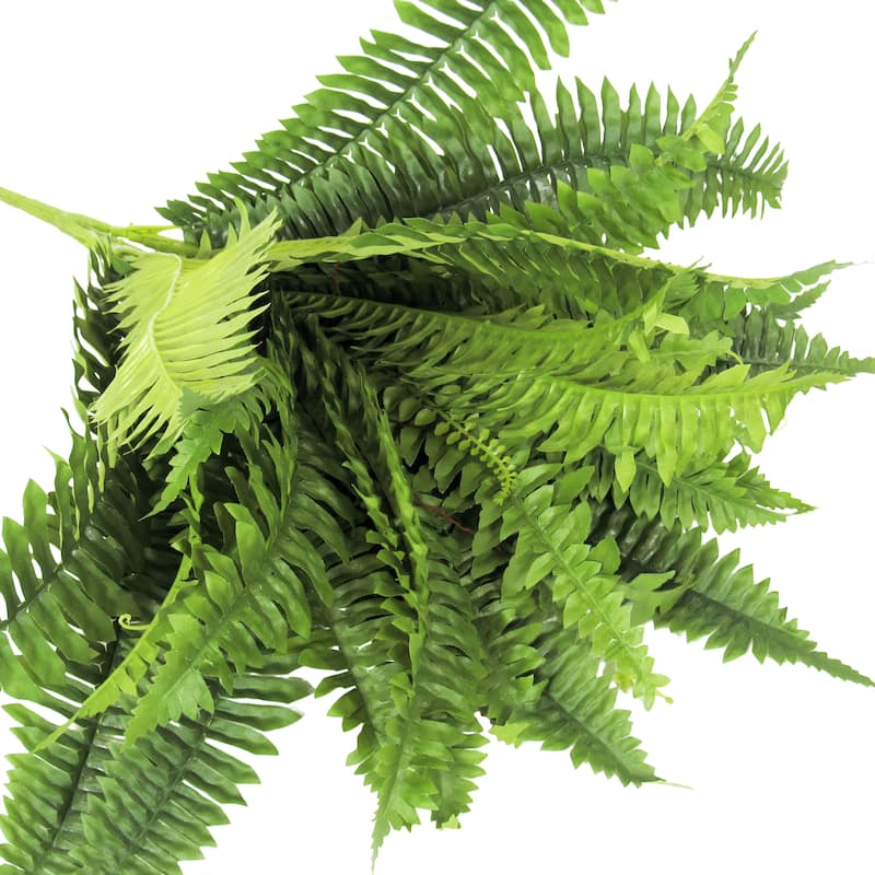 Artificial Boston Fern Leaf Stem Plant Greenery Foliage Bush 20in - 20" L x 27" W x 27" DP