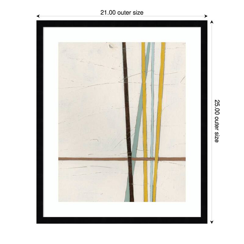 Tangle No. 2 by June Erica Vess Wood Framed Wall Art Print - Black - 21 x 25 in