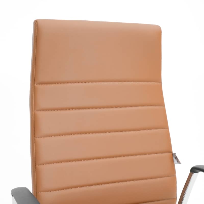 Hilton Modern High Back Ergonomic Leather Office Chair with Adjustable Height, Swivel, and Tilt for Conference or Executive Desk