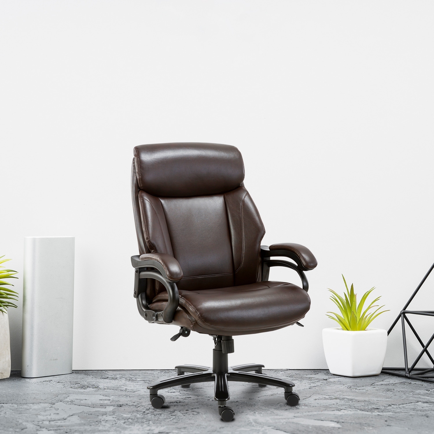 Starspace high back big & tall 400lb bonded leather office chair deals