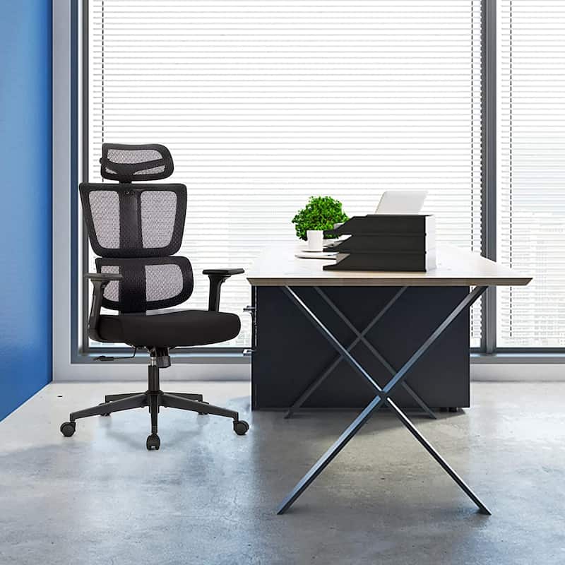 Ergonomic 3D Mesh Office Desk Chair High Back, 360° Swivel Rocking Executive Computer Chair