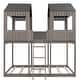 preview thumbnail 8 of 26, Full Over Full Wooden Bunk Bed House Kids Bed with Roof,Window,Guardrail,Ladder,Playhouse Inspired