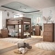 preview thumbnail 2 of 0, Double Twin One-Piece Bunk Bed with Ladder