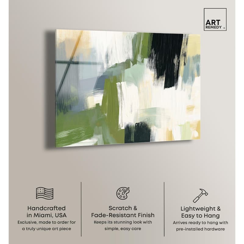 Moss Layers I Acrylic by Art Remedy, Ready to Hang