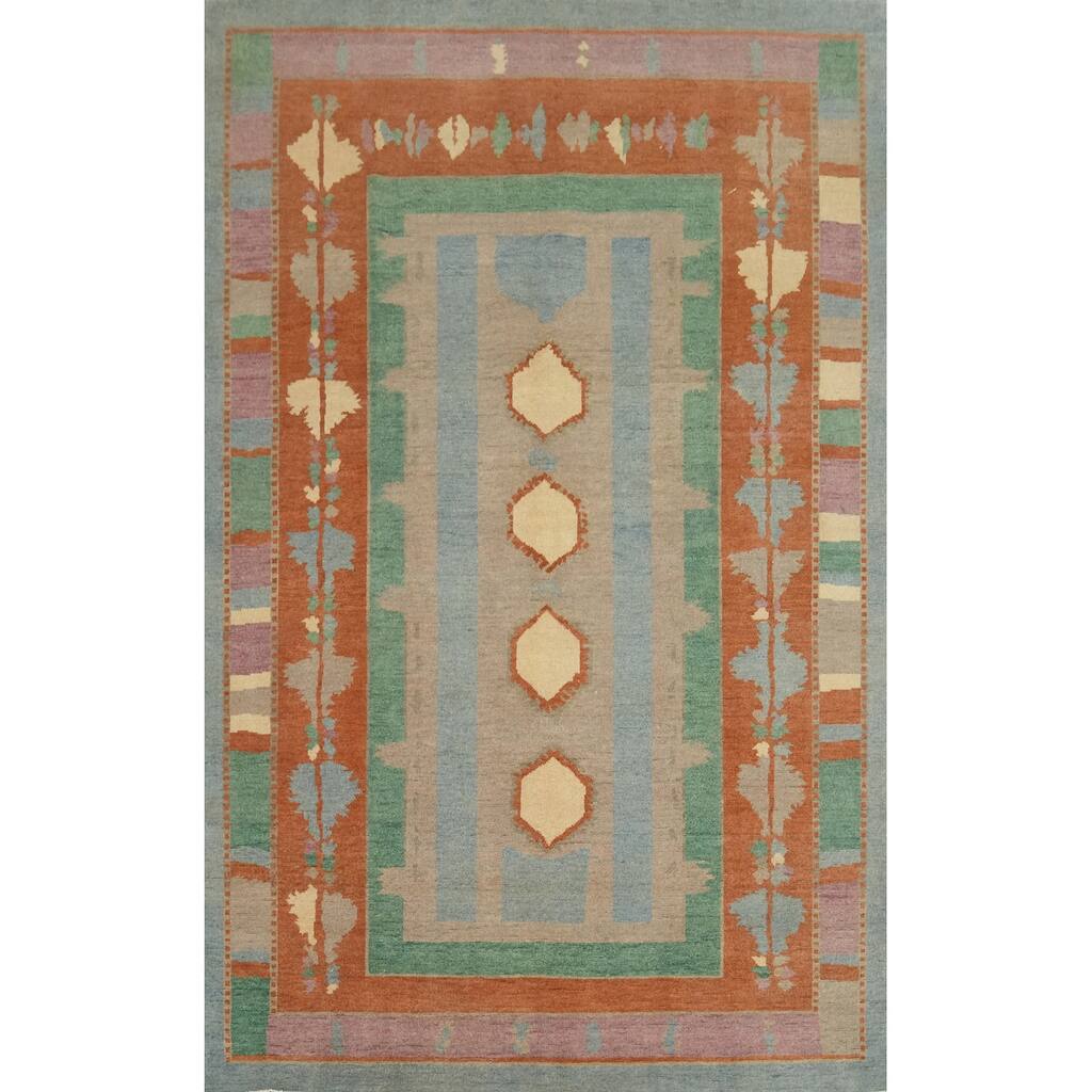 Vegetable Dye Gabbeh Turkish Area Rug Handmade Carpet - 9' 1'' X 6' 0''