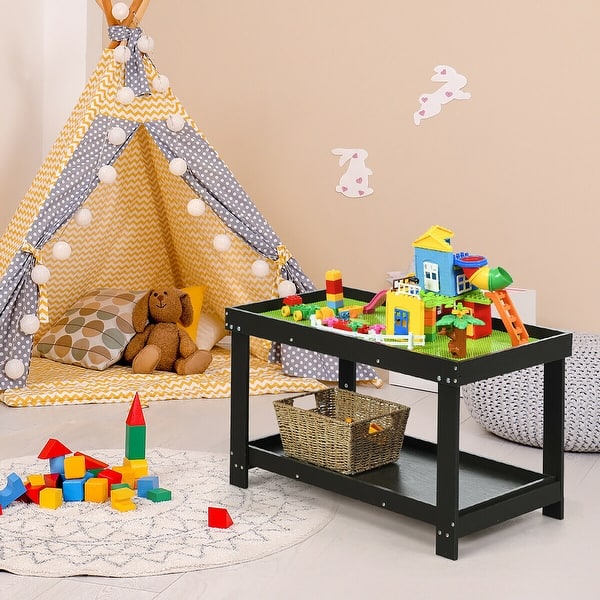 slide 2 of 32, Gymax Patented Wood Kids Activity Play Table Block Table Multifunction - 32.5'' x 17'' x 19.5''