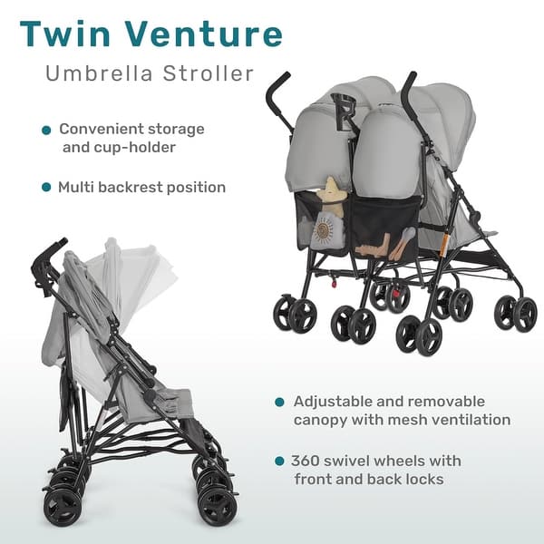 Dream On Me Twin Venture Umbrella Stroller - Bed Bath & Beyond - 42922353