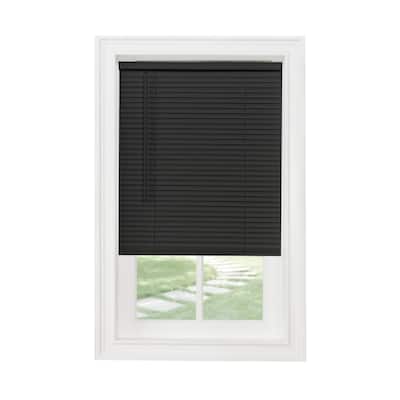 Cordless GII Morningstar 1" Light Filtering Mini Blind - 48-inch Drop - Black