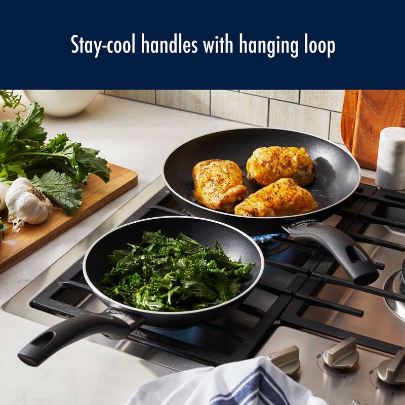 Henckels Everlift 2-pc Traditional Nonstick Fry Pan Set - 8-in & 10-in - Black
