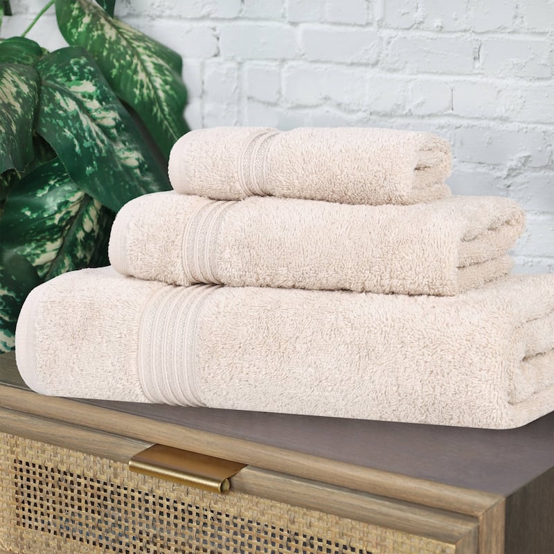 Superior Heritage Egyptian Cotton Absorbent 3-Piece Towel Set