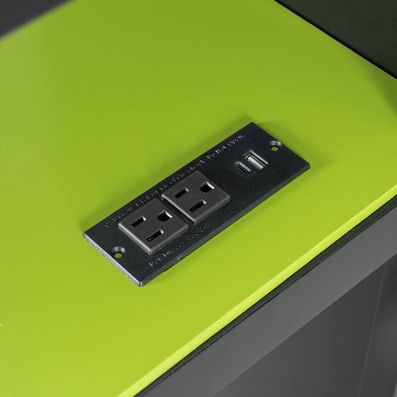 All-in-One Loft Bed Full Size Bedframe with Wardrobe, Shelves, Blackout Curtains, Pegboard, Charging Station and RGB Light Strip