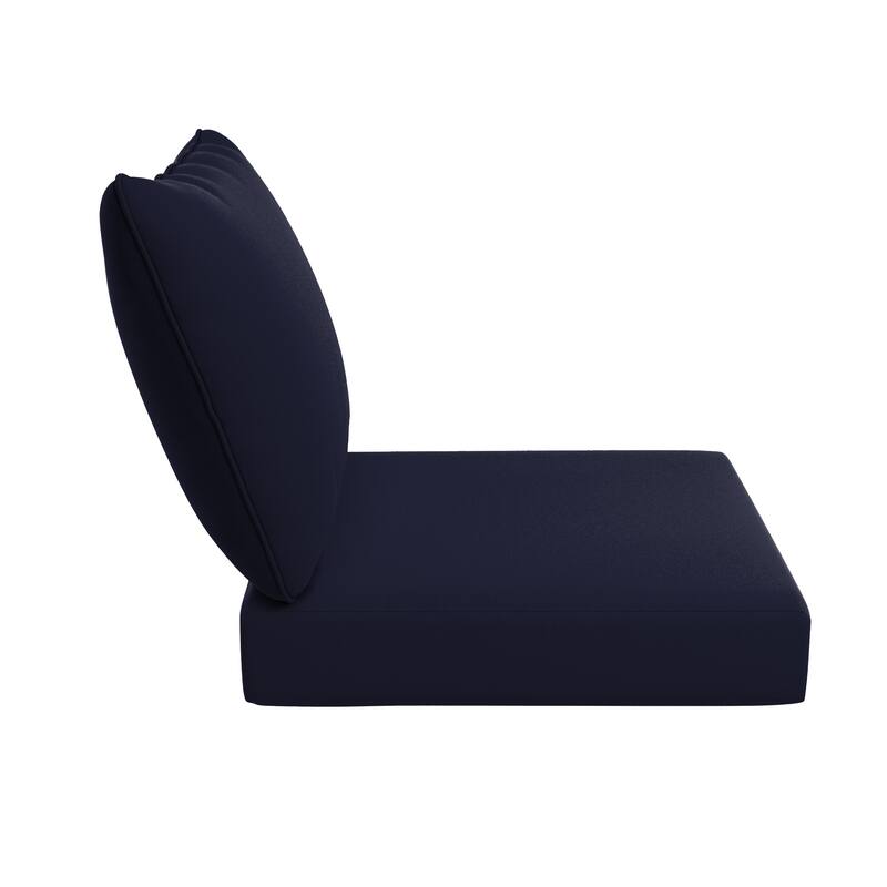 California Umbrella Outdoor Deep Seat Cushion Set, 24" x 48", 5.5" Thick Seat, Solstice Olefin Fabric