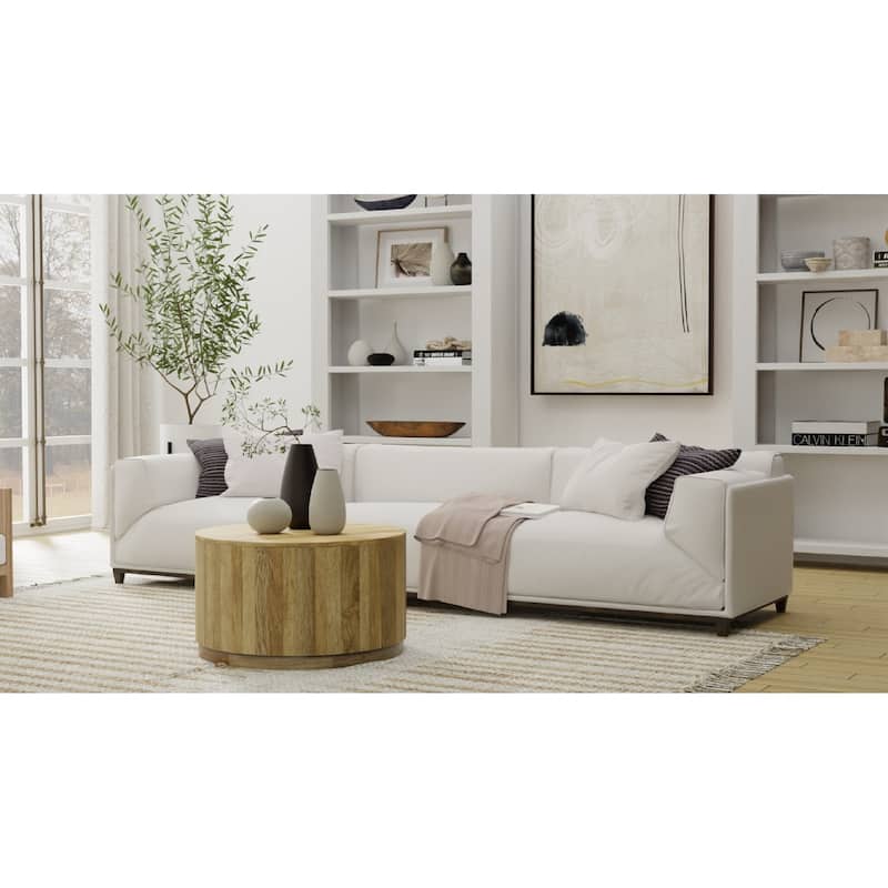 Carolina Living Krissa 30" Round Mango Wood Coffee Table - Natural