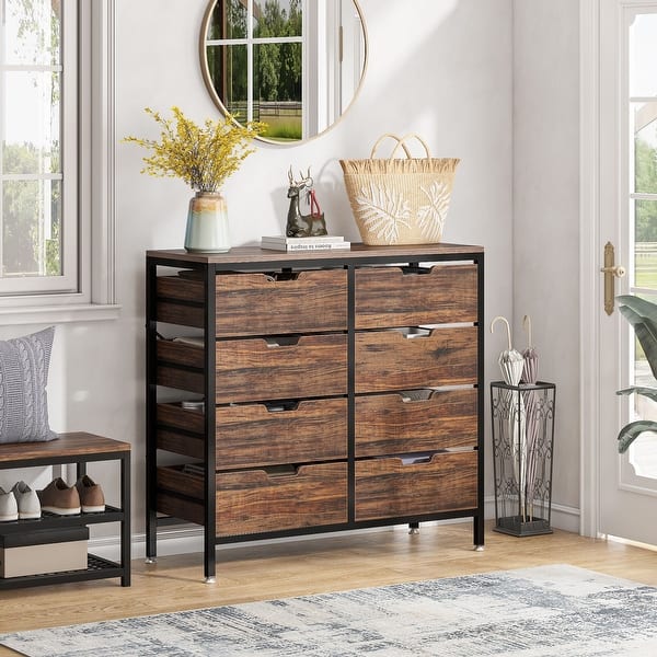 metal and wood industrial dresser GrandView 5-Drawer Industrial Metal Dresser  Modern Industrial Furniture