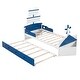 preview thumbnail 4 of 40, Cool Theme Bed Twin Size Boat-Shaped Platform Bed with Twin size Trundle, Kids Bed with Storage for Yours Little Captain