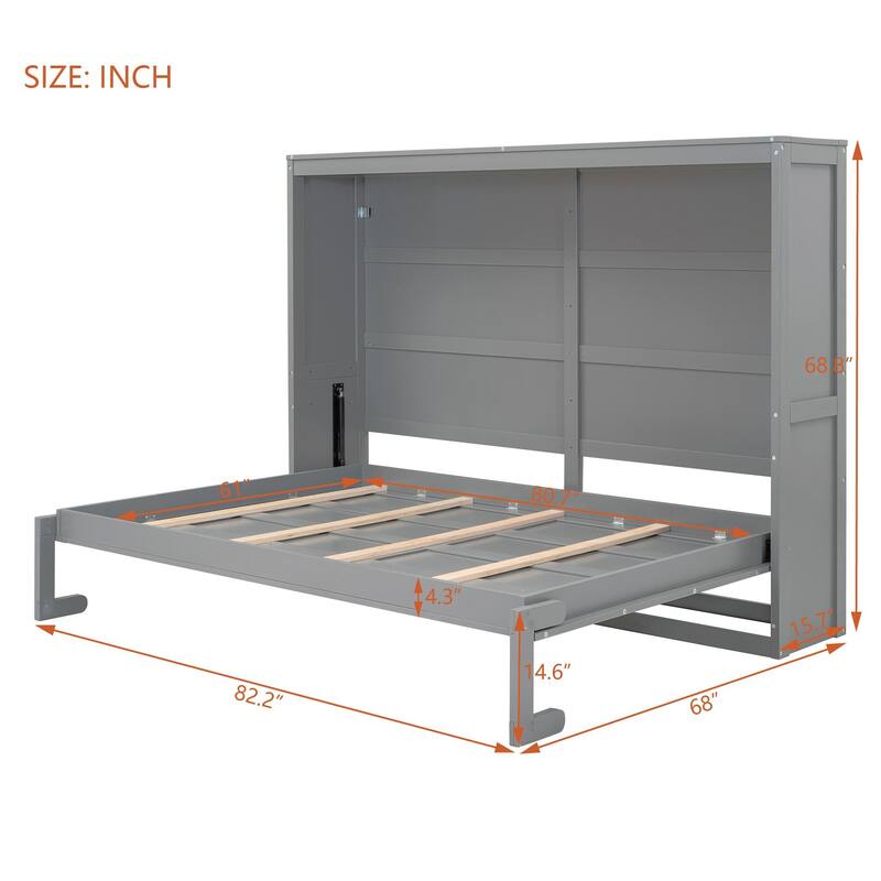GDFStudio - Thatcher Innovative Murphy Wall Bed with Space-Saving Design and Superior Comfort