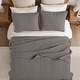 preview thumbnail 75 of 110, Madison Park Quebec Embroidered Reversible Oversized 3-piece Solid Texture Bedspread Quilt Set with Matching Shams