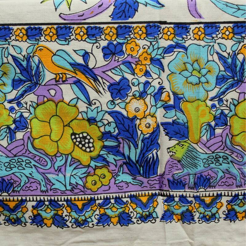 Vibrant Cotton Floral Tree Of Life Tablecloth Collection