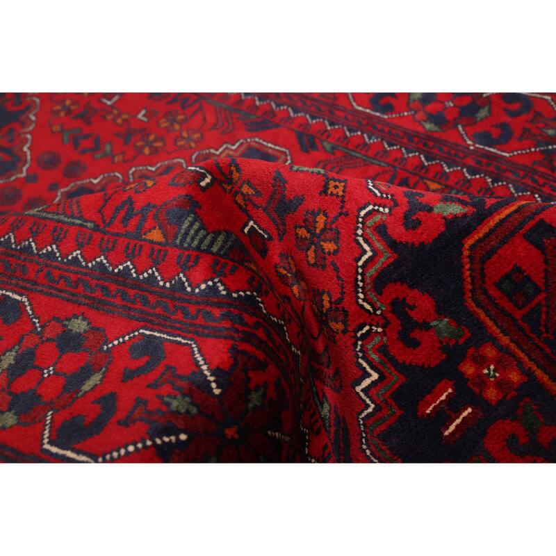 ECARPETGALLERY Hand-knotted Finest Khal Mohammadi Red Wool Rug - 2'9 x 9'11