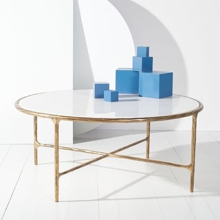 SAFAVIEH Couture Jessa Round Metal Coffee Table - 36"W x 36"D x 15"H