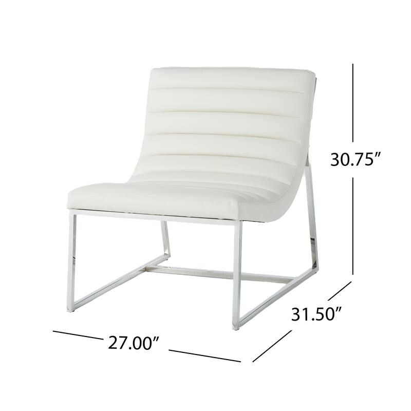 27" Accent Chair with Curved Back