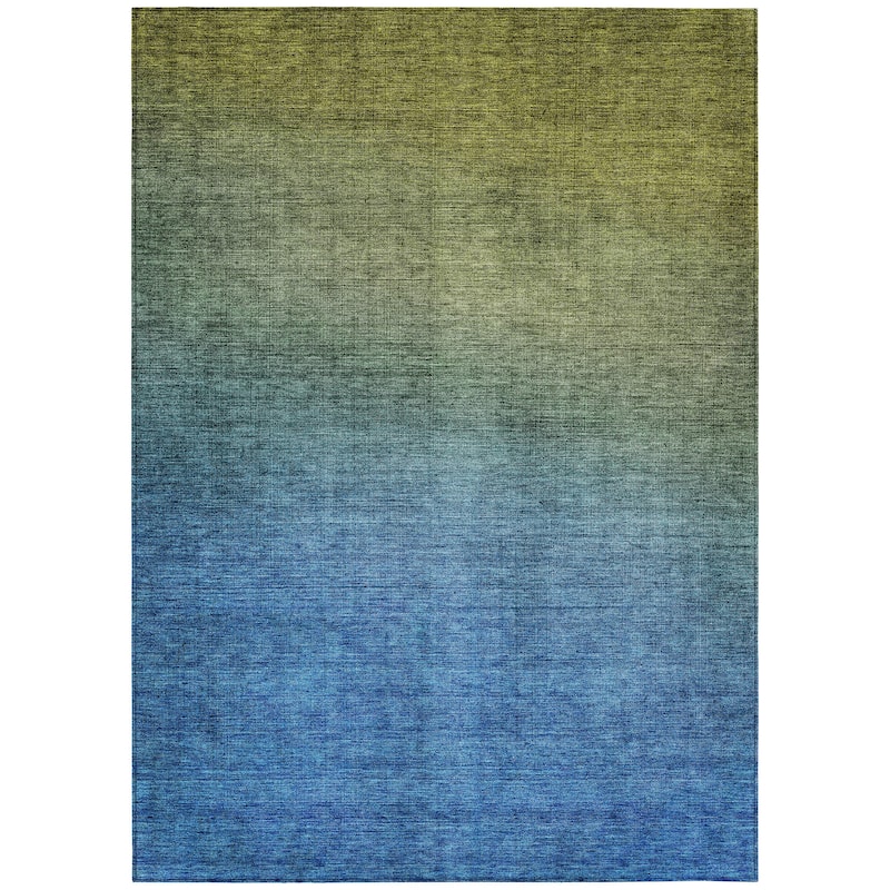 Machine Washable Indoor/ Outdoor Chantille Modern Ombre Rug