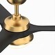 preview thumbnail 3 of 14, Fanimation Barlow 52 inch Indoor/Outdoor Ceiling Fan with LED CCT Select Light Kit and Remote - Brushed Satin Brass