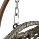 preview thumbnail 32 of 128, LeisureMod Modern 2-Person Egg Hanging Swing Chair with Beige Wicker, Oxford Fabric Cover, Patio Hammock Lounger and Cushions