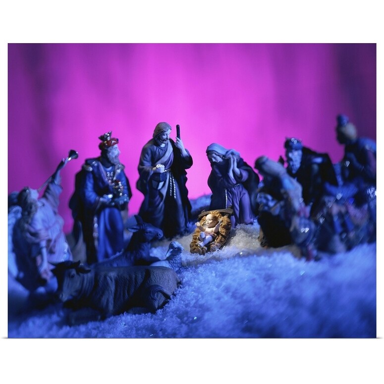 Shop Ceramic Nativity Scene Poster Print Free Shipping On