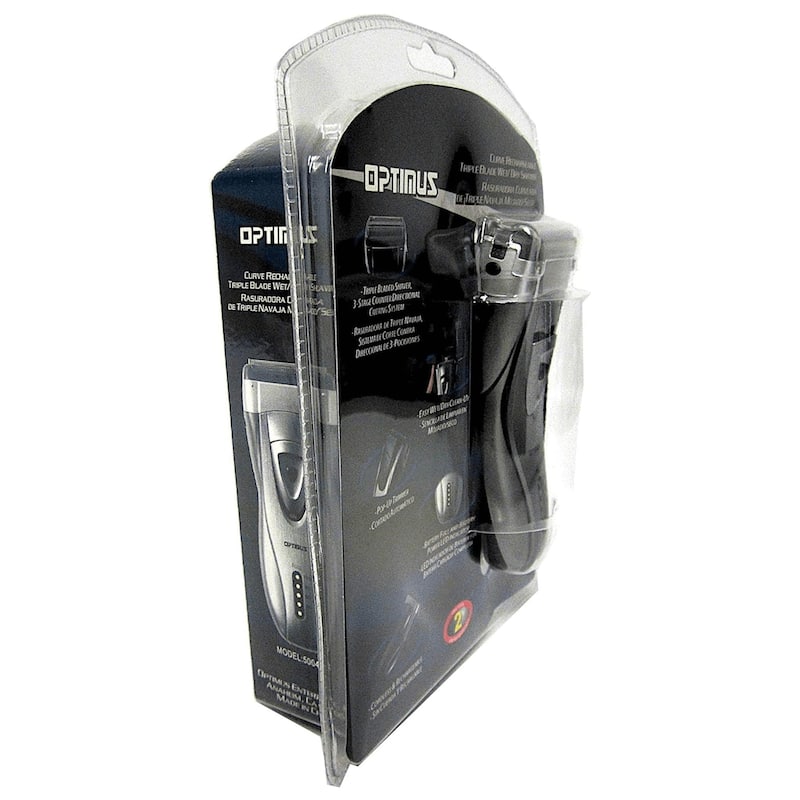 Optimus Cordless Rechargeable LED Shaver with Pop-Up Trimmer