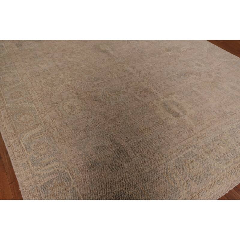 Earth Tone Vegetable Dye Oushak Area Rug Handmade Wool Carpet - 8'3" x 10'2"