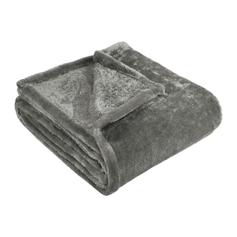 The Beyond Bed™ Plush Medium Weight Classic Solid Fleece Blanket - King - Silver