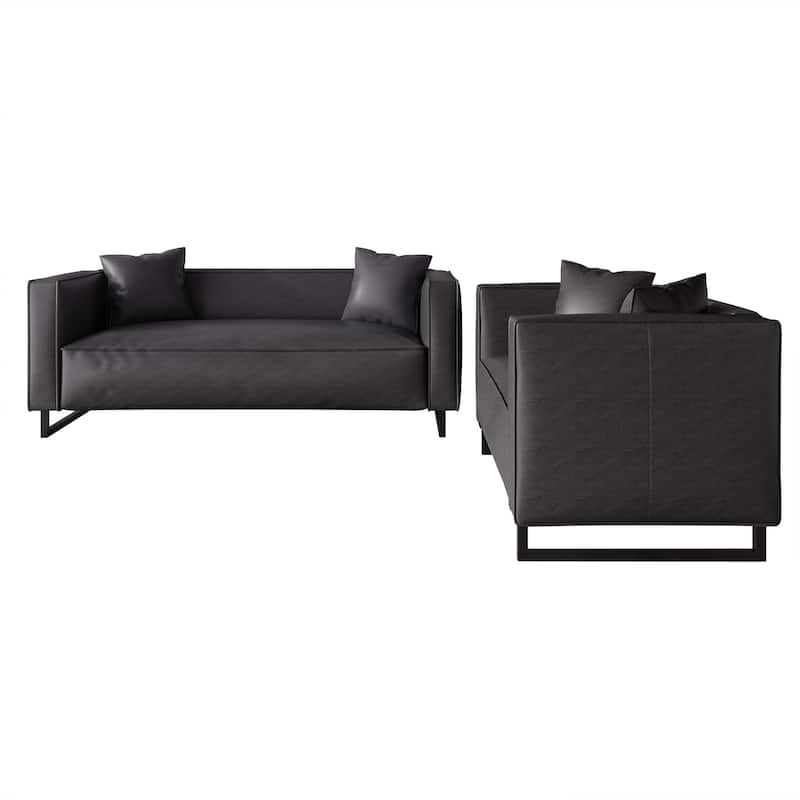 CraftPorch Mid Century Modern 2- Pieces Upholstered Living Room Set