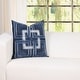 preview thumbnail 4 of 18, Vintage Washed Denim Throw Pillow with Removable Cover Greek Key Denim