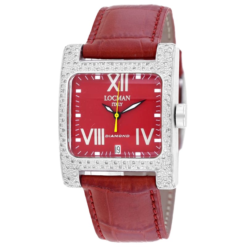Locman Women's Diamond Classic Red Dial Watch - 431RD2D/RD LE - 6 (36)