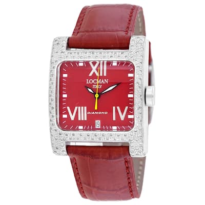 Locman Women's Diamond Classic Red Dial Watch - 431RD2D/RD LE - 6 (36)