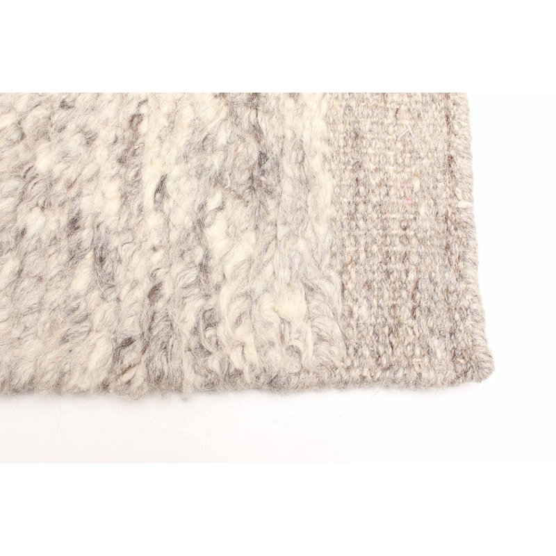 ECARPETGALLERY Hand-knotted Tangier Light Grey Wool Rug - 5'1 x 8'0