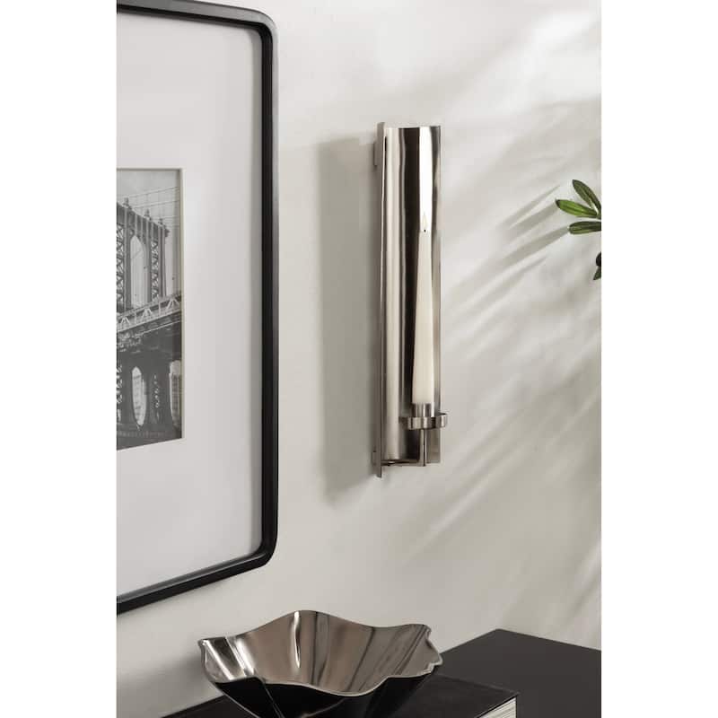 Kate and Laurel Taybron Metal Taper Wall Sconce