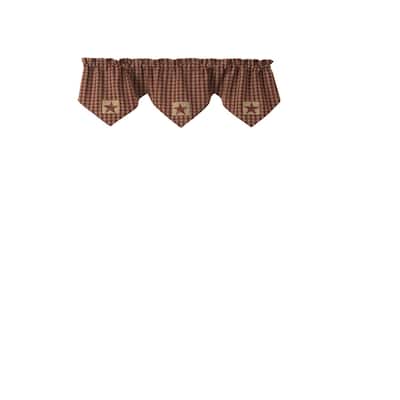 Park Designs Sturbridge Lined Triple Point Valance 60"x20" - 60" x 20"