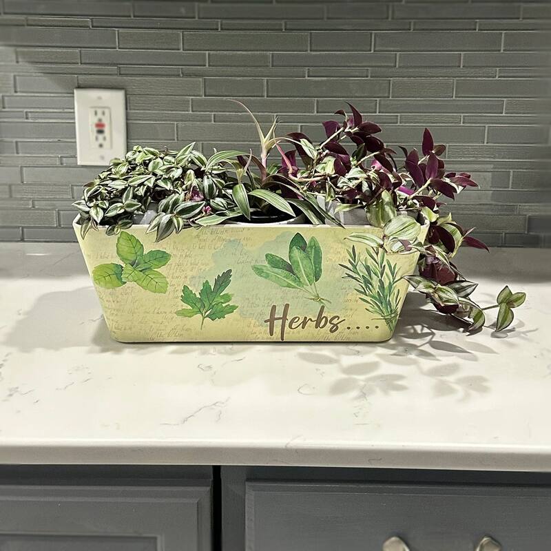 16" Rectangular Indoor/Outdoor Self-Watering Bamboo Planters