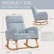 preview thumbnail 73 of 171, HOMYKA 28" Wide Rocking Chair for Nursery with Solid Wood Leg