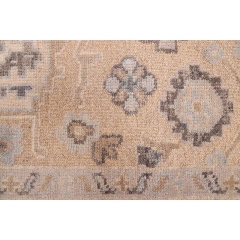 ECARPETGALLERY Hand-knotted Finest Oushak Tan Wool Rug - 7'11 x 10'11