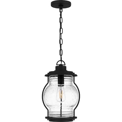 Luther 1-Light Earth Black Outdoor Hanging Lantern