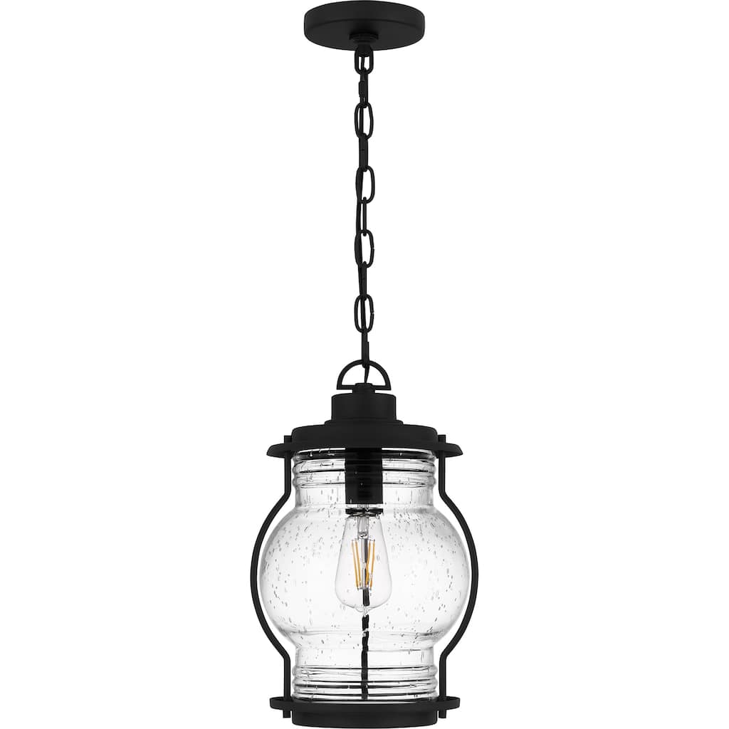 Luther 1-Light Earth Black Outdoor Hanging Lantern