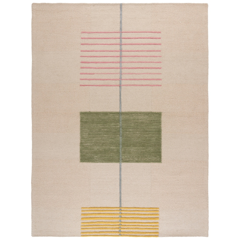 SAFAVIEH Handmade Genre Saide Mid-Century Modern Wool Rug
