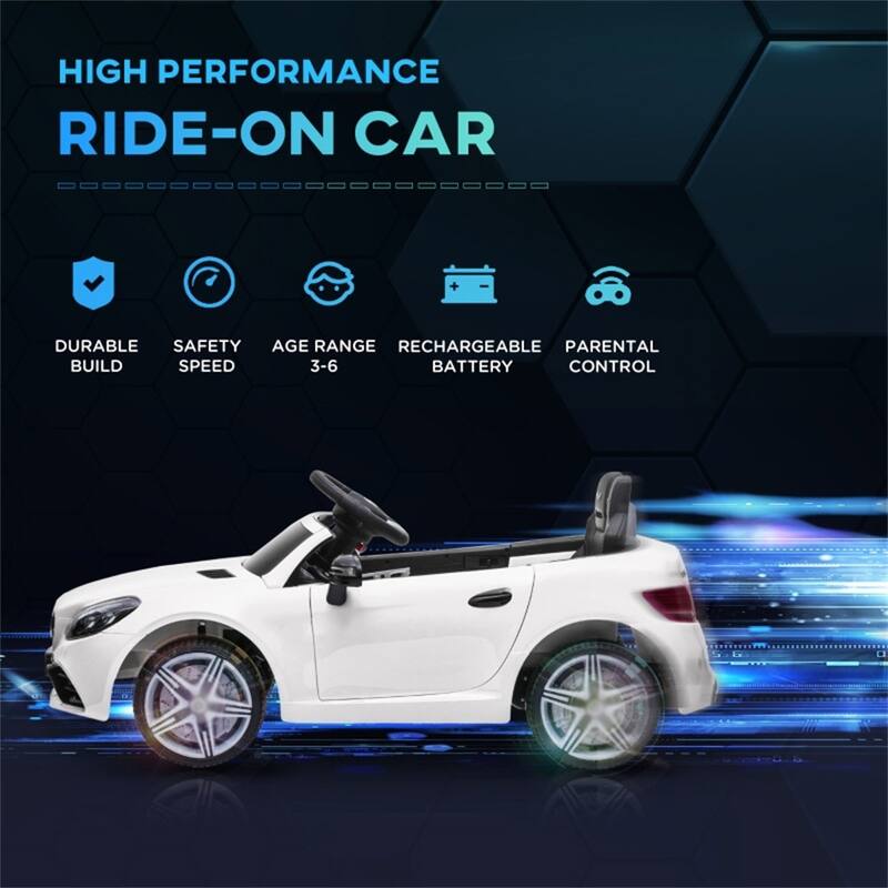 Kids Electric Ride-On Vehicle 1 Seater with Parental Remote and Adjustable Speed USB AUX TF Slot - 42.25"L x 24.5"W x 17.25"H