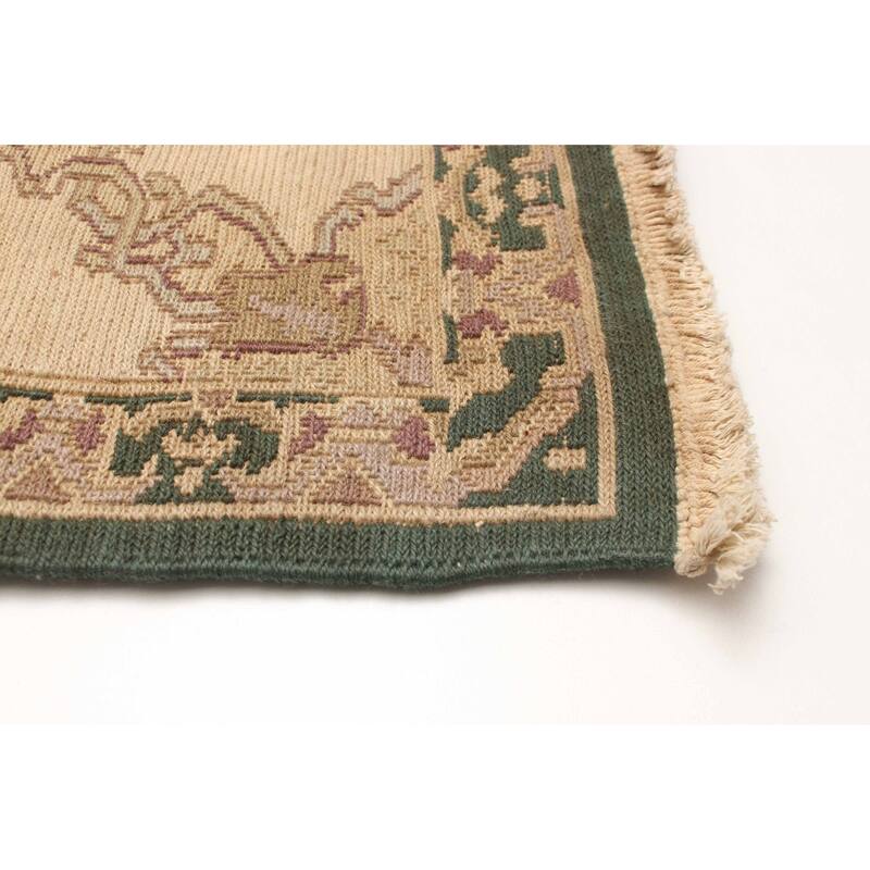 ECARPETGALLERY Flat-Weave Lahor Finest Beige Wool Tapestry Kilim - 2'6 x 11'8